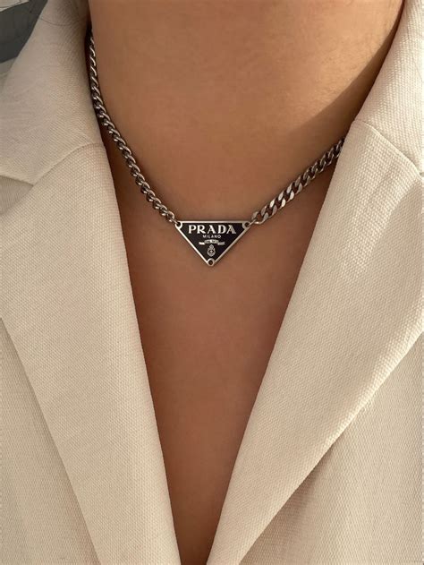 green prada necklace|real prada necklace.